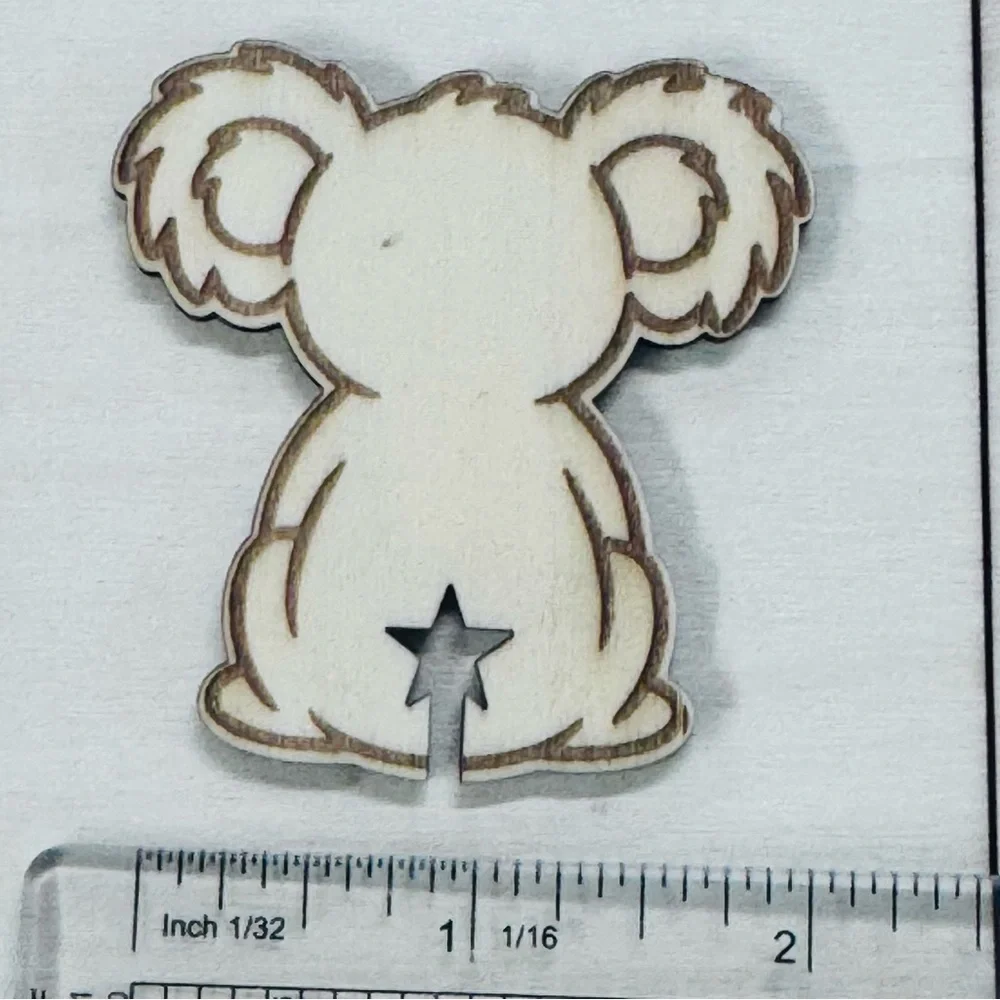 2/$10 Wooden Koala Bread Clip – Cute Laser-Cut Bag Clip